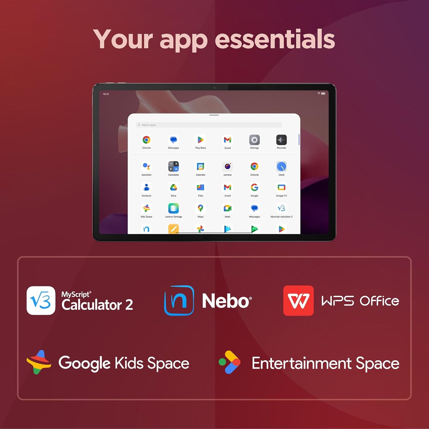 Lenovo Tab P12-2024 - Expansive Touchscreen Tablet - 12.7" 3K Display - 13MP Camera - 8GB Memory - 128GB UFS Storage - Android 13 - Dolby Atmos - Quad JBL Speakers - Pen and Folio Case Included