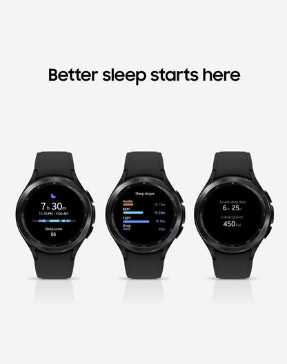 Samsung Galaxy Watch 4 Classic 46mm Smartwatch with ECG Monitor Tracker for Health Fitness Running Sleep Cycles GPS Fall Detection LTE US Version, Black