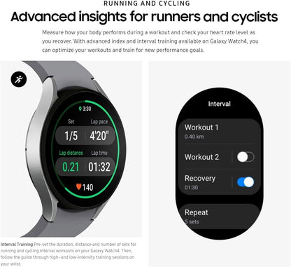Samsung Galaxy Watch 4 Classic 46mm Smartwatch with ECG Monitor Tracker for Health Fitness Running Sleep Cycles GPS Fall Detection LTE US Version, Black