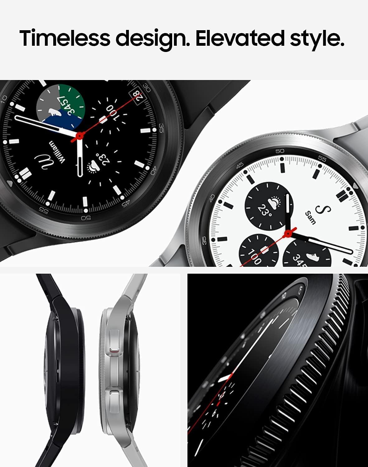 Samsung Galaxy Watch 4 Classic 46mm Smartwatch with ECG Monitor Tracker for Health Fitness Running Sleep Cycles GPS Fall Detection LTE US Version, Black