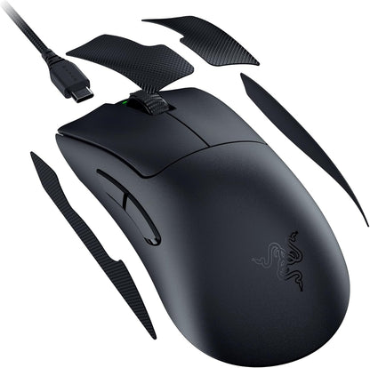 Razer DeathAdder V3 Pro Gaming Mouse: 63g Ultra Lightweight - Focus Pro 30K Optical Sensor - Fast Optical Switches Gen-3 - HyperSpeed Wireless - 5 Programmable Buttons - 90 Hr Battery - Black